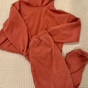 Gymshark Rust Hoodie and Joggers